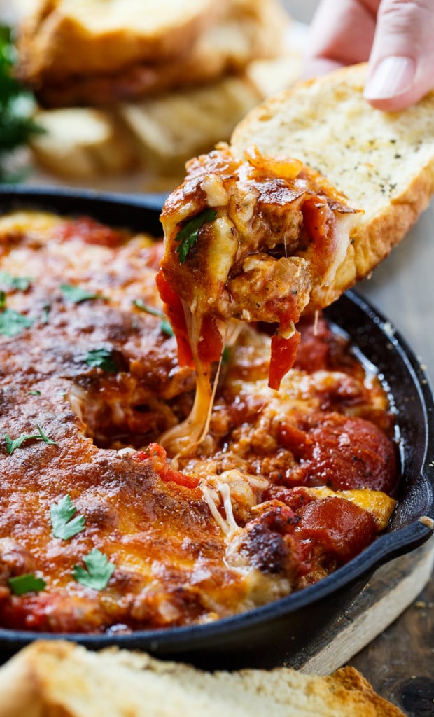 Lasagna Dip with Italian Sausage