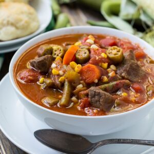 Vegetable Beef Soup - a great way to use up end of summer vegetables from the garden. Can bee frozen and eaten once the cooler weather sets in.