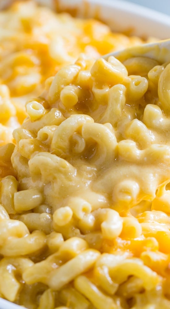 Super Creamy Mac and Cheese with cheddar, monterey jack, and velveeta.