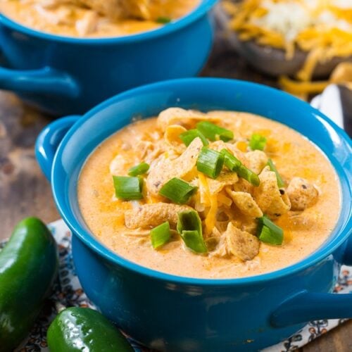 Slow Cooker White Chicken Chili Spicy Southern Kitchen