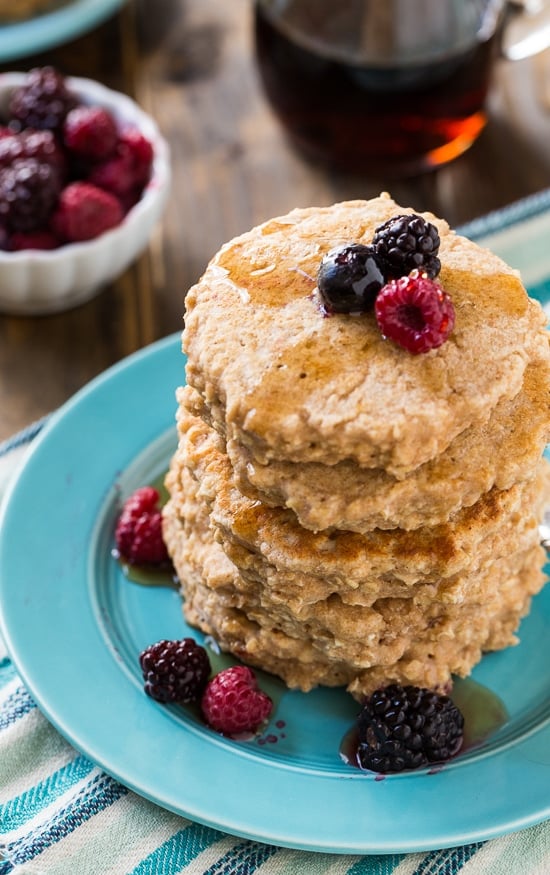 Super Healthy Whole Wheat Pancakes