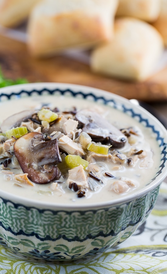 Chicken and Wild Rice Soup - super thick and hearty!