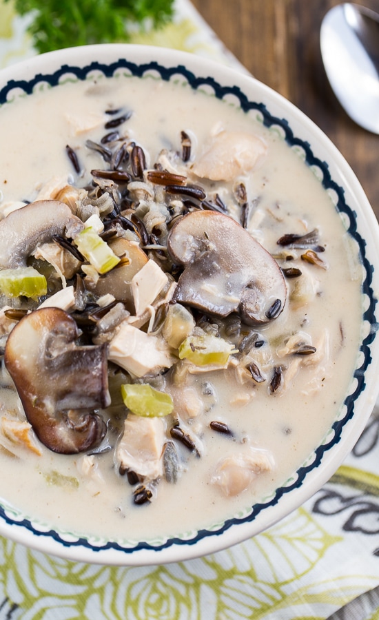 Chicken and Wild Rice Soup - thick and hearty!