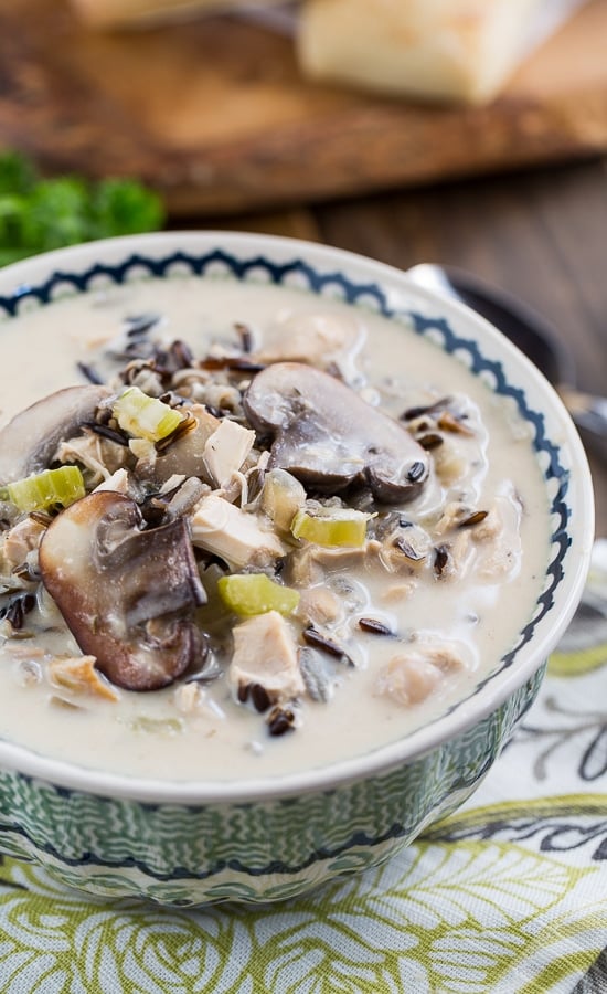 Chicken and Wild Rice Soup - thick and hearty!