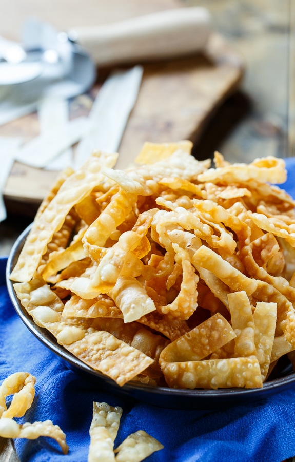 Fried Wonton Strips - Spicy Southern Kitchen