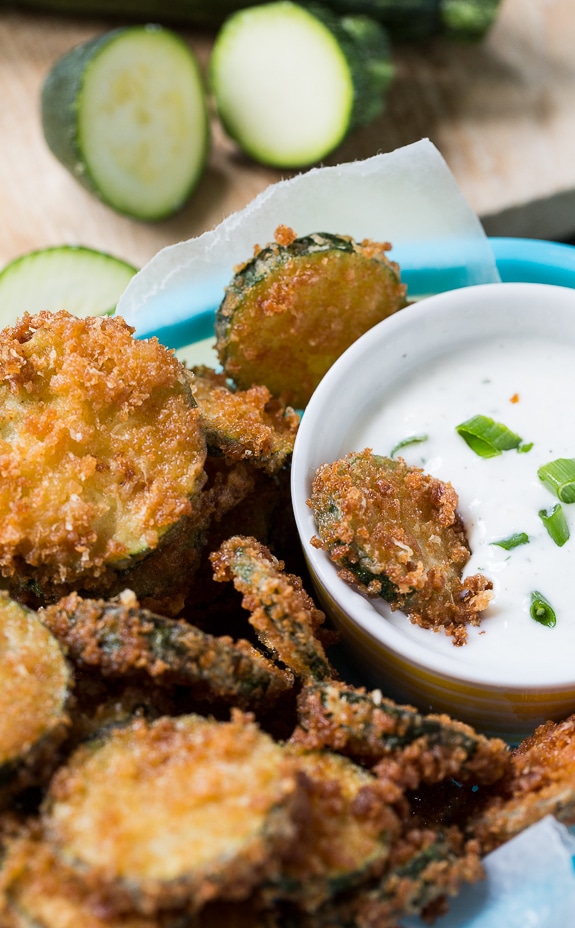 Fried Zucchini Chips - Spicy Southern Kitchen