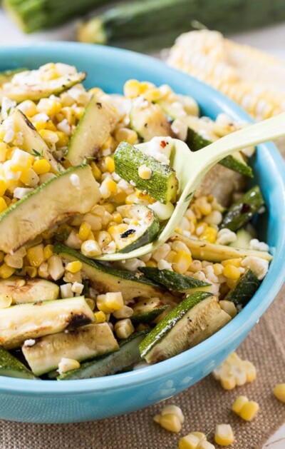 Grilled Zucchini-Corn Salad - Spicy Southern Kitchen