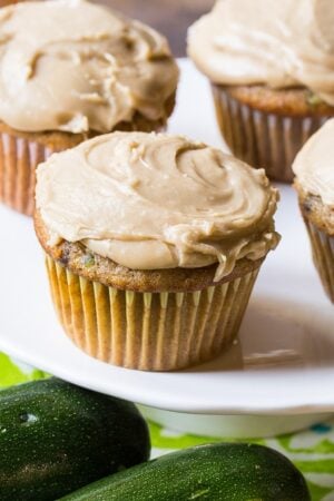 Zucchini Cupcakes with Caramel Frosting