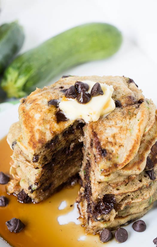 Chocolate Chip Zucchini Bread Pancakes